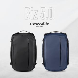 【Crocodile】多功能後揹包 筆電揹包 可放13吋筆電A4行李拉桿-Biz 5.0系列-0104-11005-鱷魚皮件