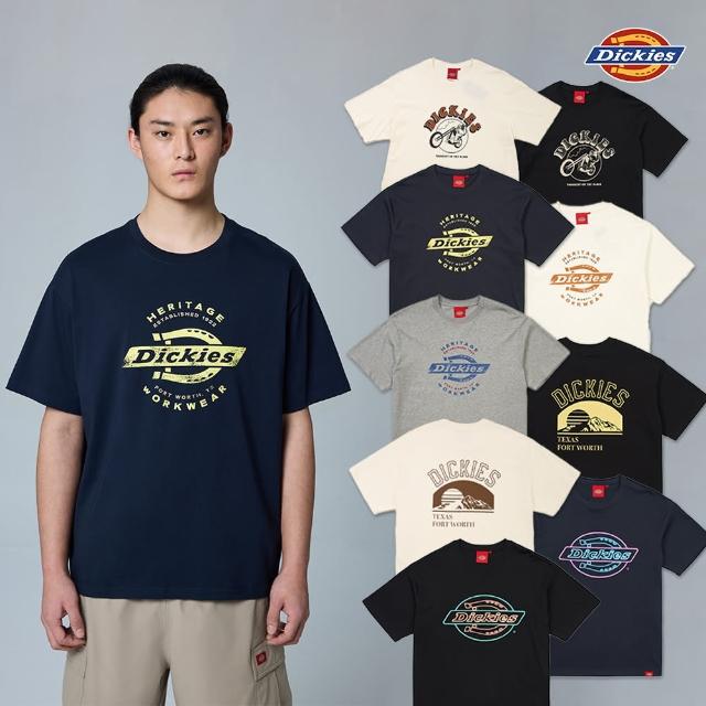 【Dickies】男女款翻玩LOGO短袖T恤(多款任選)