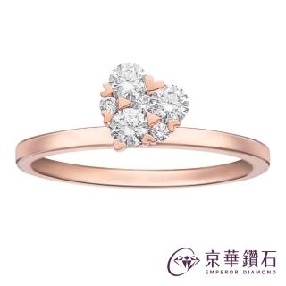 【Emperor Diamond 京華鑽石】18K玫瑰金 共0.26克拉 鑽石戒指 女戒 隨心揮灑系列