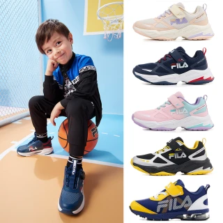【FILA官方直營】KIDS 童鞋/男童/女童/大童/中童 慢跑鞋/氣墊鞋(任選)