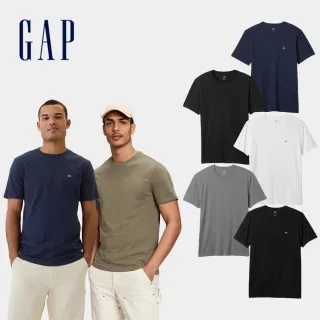 【GAP】男女裝 Logo純棉印花圓領短袖T恤/素T-多款任選(502022&842063)
