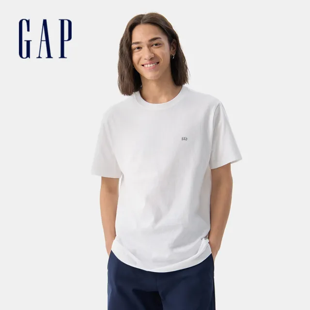 【GAP】男女裝 Logo純棉印花圓領短袖T恤/素T-多款任選(502022&842063)