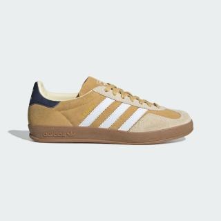 【adidas 愛迪達】休閒鞋 男鞋 運動鞋 三葉草 GAZELLE INDOOR 黃 JI3523