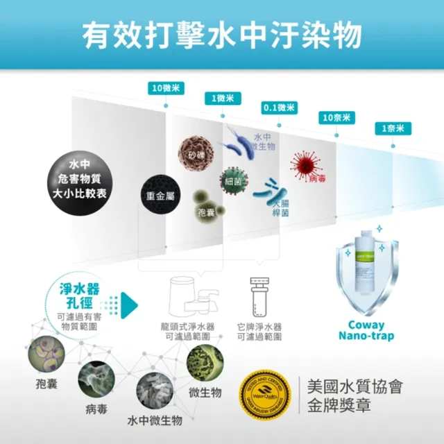 【Coway】奈米高效淨水器P250N DIY組(頂規福利品)