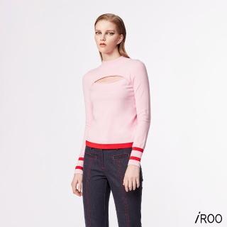 【iROO】胸前微性感流行針織長袖上衣