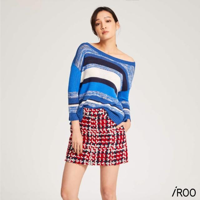 【iROO】格紋花呢短裙