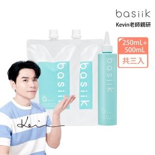 【basiik】微生平衡頭皮淨化洗髮液1正2補組(蓬鬆/養髮/油性頭皮適用/0矽靈)