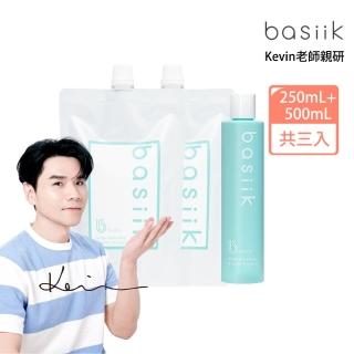 【basiik】微生平衡舒緩保濕洗髮精1正2補組(護色/養髮/乾性頭皮適用/0矽靈)