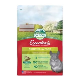 【OXBOW】活力系列龍貓配方飼料 4.53kg/10LB(絨鼠主食 南美栗鼠食物 絨絲鼠 Chinchilla 龍貓正餐 龍貓糧)