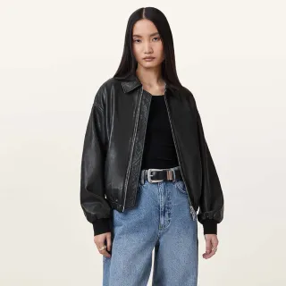 【ALLSAINTS】NEASON 柔軟簡約羊皮飛行員皮衣外套 W020LC(常規版型)