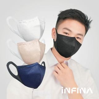 【INFINA 茵飛納】醫療立體口罩-超大尺寸-XL(50入/盒 四色任選 防疫必備 3D口罩 顯小臉)