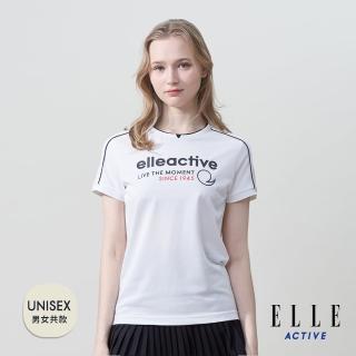 【ELLE ACTIVE】女款 剪接印花圓領短袖T恤-白色(EA25S2F1608#90)
