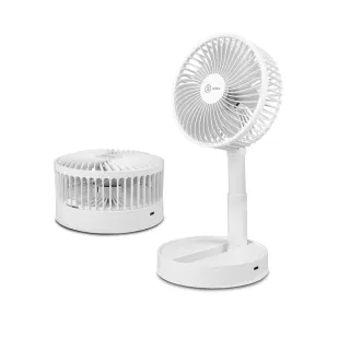 【aibo】6吋伸縮折疊可定時 充電式USB風扇