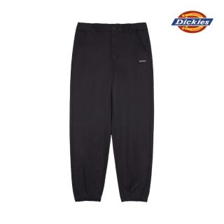 【Dickies】男款黑色舒適彈性褲腰休閒縮口長褲｜DK0A87GWBLK