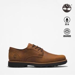 【Timberland 官方旗艦】男款棕色皮革防水休閒鞋(A5V11F13)