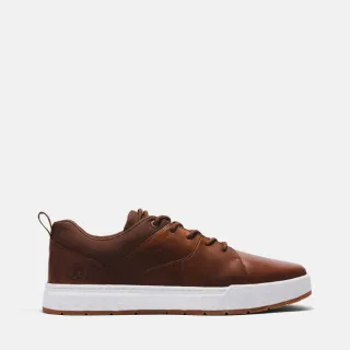 【Timberland 官方旗艦】男款棕色皮革低筒休閒鞋(A5Z1S358)