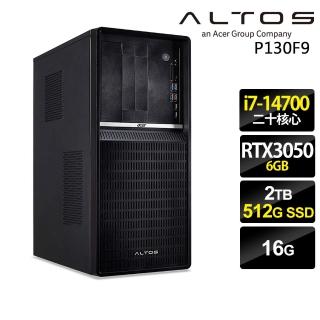 【Acer 宏碁】i7獨顯RTX商用工作站(Altos P130F9/i7-14700/16G/2TB+512G SSD/RTX3050-6G/W11P)