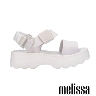 【Melissa】寬頻鋸齒厚底涼鞋(白色)