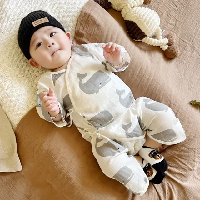 【Baby 童衣】新生兒紗布衣 男寶寶女寶寶純棉紗布蝴蝶衣 初生兒紗布嬰兒哈衣(共６色)