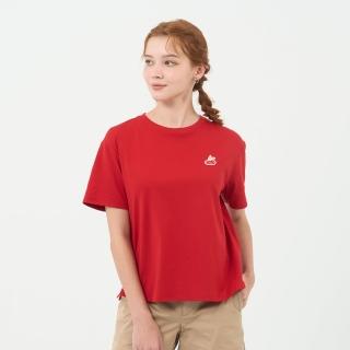 【GIORDANO 佐丹奴】女裝SORONA短袖上衣 Cherry Much系列(65 高貴紅)