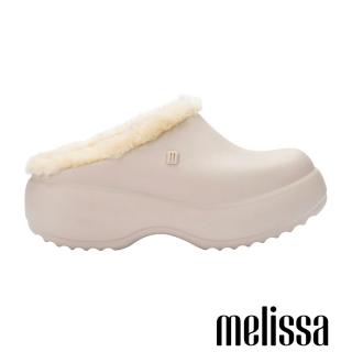 【Melissa】前包絨毛雲朵穆勒鞋(米色)