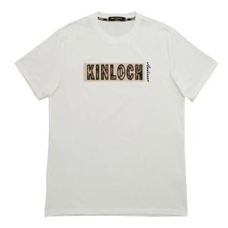 【金安德森】男裝短袖上衣-圓領素T 品牌LOGO字母刺繡(白色)