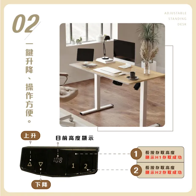 【IHouse】台灣製 140cm工學電動升降桌/兒童書桌/辦公桌/書桌/站立桌/電腦桌/成長桌