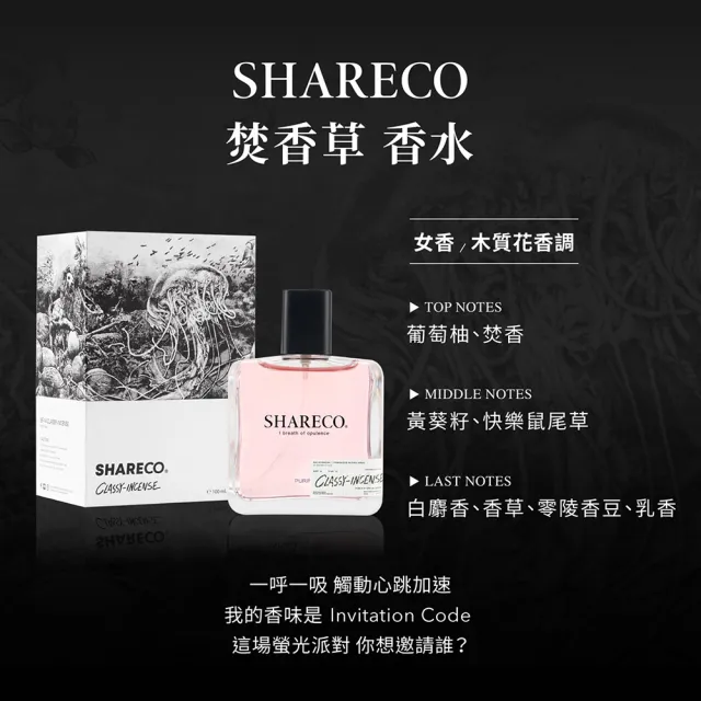 【SHARECO】內斂慵懶情慾女性香水100ml+旅行香水分裝瓶(多款任選)