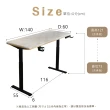 【IHouse】MIT雙電機+加厚大理石紋 140cm工學電動升降桌(兒童書桌/辦公桌/書桌/站立桌/電腦桌/成長桌)