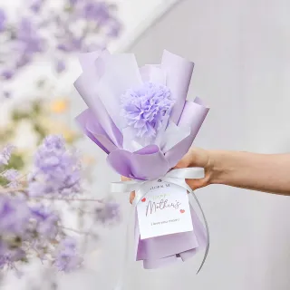 【Floral M】法式浪漫南法紫康乃馨永生花束(乾燥花/母親節花束/禮物/康乃馨花束/永生花/母親節花禮)