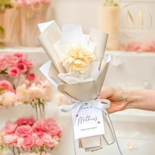 【Floral M】法式浪漫奶油黃康乃馨永生花束(乾燥花/母親節花束/禮物/永生花束/永生花/母親節花禮)