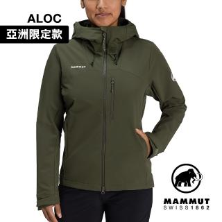 【Mammut 長毛象官方直營】Trekkers SO Hooded Jacket AF 高透氣彈性連帽外套 深沼澤綠 女款 #1011-02530