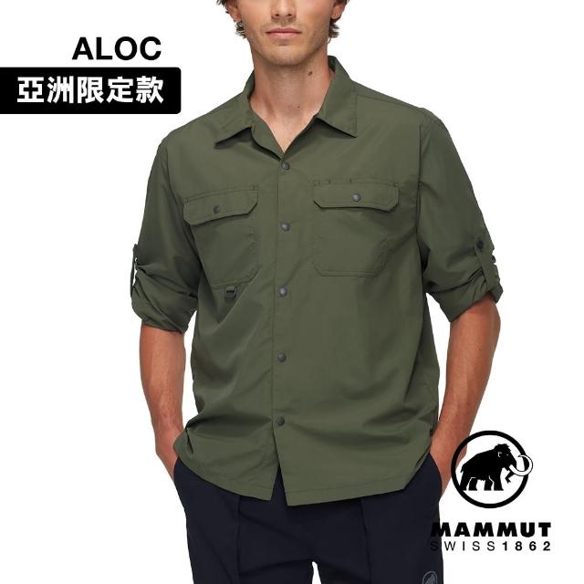 【Mammut 長毛象官方直營】Highland LS Shirt AF Men 日系防曬長袖襯衫 男款 深沼澤綠 #1015-01630