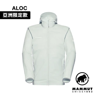 【Mammut 長毛象官方直營】GRANITE SO Hooded Jacket AF 防潑水軟殼連帽外套 鼠尾草銀綠 男款 #1011-00323