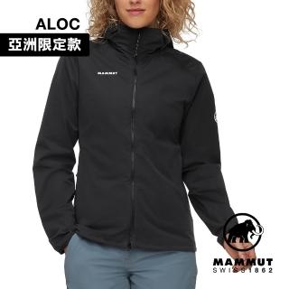 【Mammut 長毛象官方直營】GRANITE SO Hooded Jacket AF 防潑水軟殼連帽外套 黑色 女款 #1011-00333