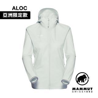 【Mammut 長毛象官方直營】GRANITE SO Hooded Jacket AF 防潑水軟殼連帽外套 鼠尾草銀綠 女款 #1011-00333