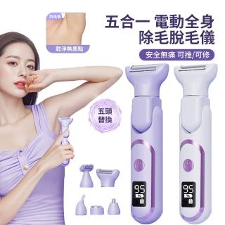 【AIR 艾瑞】五合一多功能電動除毛刀 私處腋下全身剃毛脫毛儀 女士鼻毛器 修眉刀