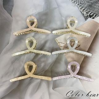 【卡樂熊】煥光系列．金屬交叉造型抓夾(鯊魚夾飾品)