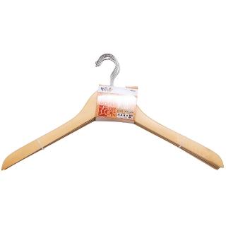 【生活King】歐式原木衣架-45cm/木頭衣架(10入)