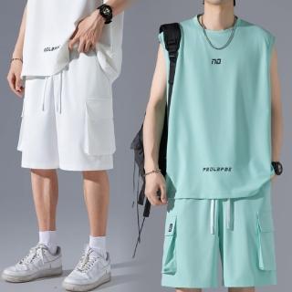 【Heart:W 新職人】★無袖背心運動套裝(男上衣/T恤/舒適/休閒風)