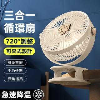 【COLACO】USB插電式5吋風扇桌上型可夾式多功能循環涼風扇(夾式風扇)