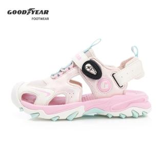 【GOODYEAR 固特異】迷彩一夏-磁扣護趾運動涼鞋/童鞋19-23cm 粉色(GAKS58913)