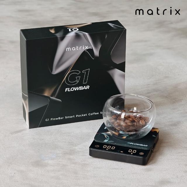 【Matrix】G1 FlowBar 便攜式玻璃金屬流速咖啡電子秤(/自動計時/粉水比/流速條顯示/義式機)