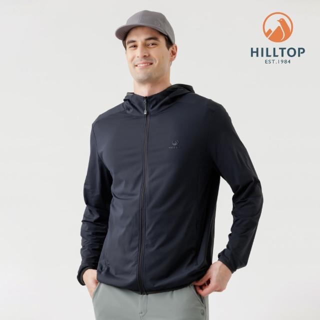 【Hilltop 山頂鳥】Polygiene抗菌抗UV吸濕快乾彈性外套 可收納 男款 黑｜PS02XMD3ECA0