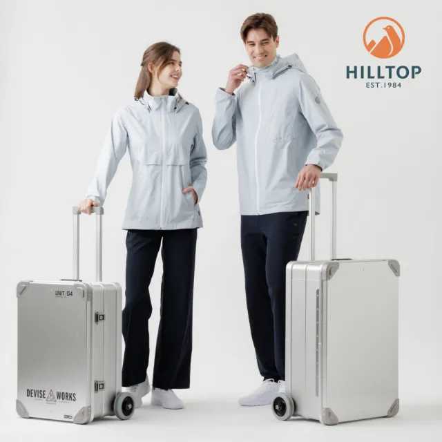 【Hilltop 山頂鳥】超輕量2.5層防水透氣抗UV外套 女款 灰｜PH22XF24ECK1