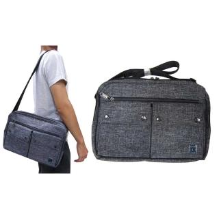 【SNOW.bagshop】母親節禮物 斜側包肩揹包大容量(可A4紙10寸平板二層拉鍊主袋+外袋共六層防水尼龍布肩背斜