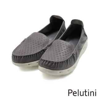【NAGASHIRO永城皮鞋】Pelutini輕量雕花造型懶人氣墊休閒鞋 灰色(535112W-GRY)