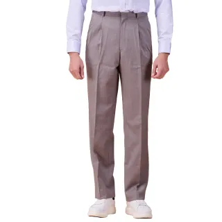 【per-pcs 派彼仕】穩重熟男紳士打摺西褲_卡其灰(898242)