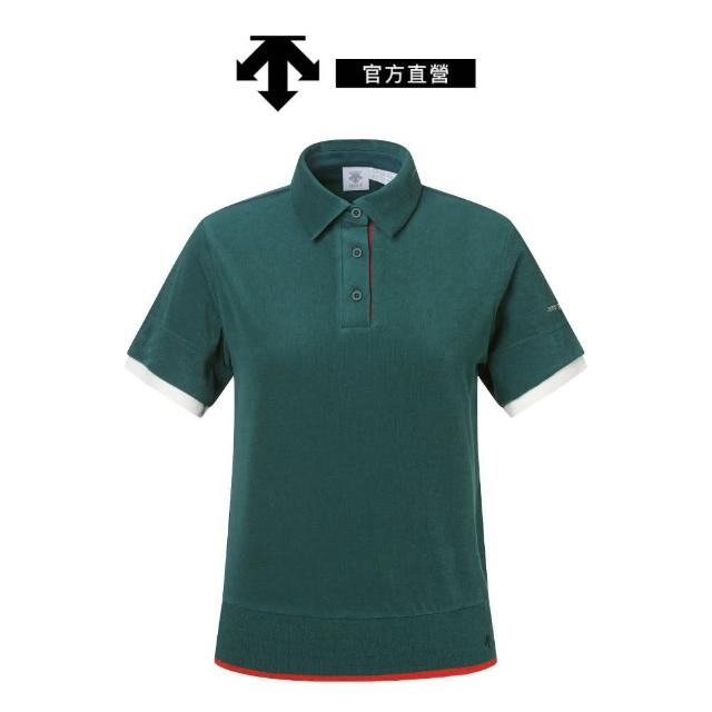 【DESCENTE】GOLF 迪桑特 女士 高爾夫POLO衫(綠色)
