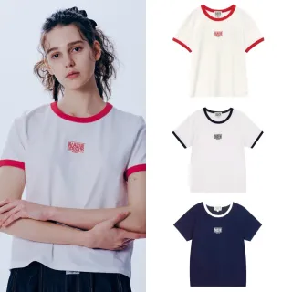【MARITHE FRANCOIS GIRBAUD】官方旗艦 女版 經典LOGO領口撞色滾邊TEE MFG(多款任選)